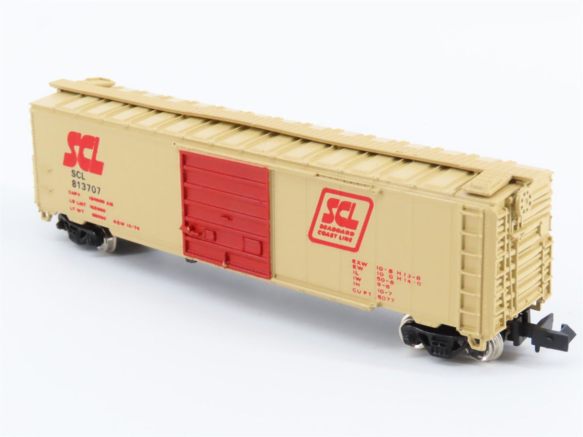 N Scale Con-Cor 1452 SCL Seaboard Coast Line Single Door 50&#39; Box Car #813707