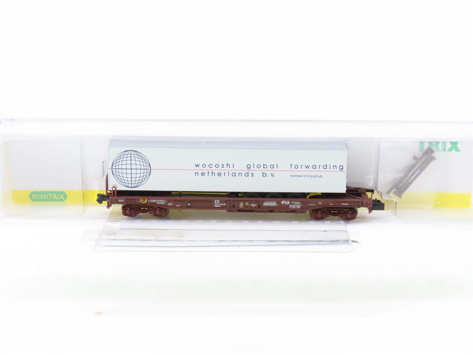 N Scale Trix 15622 NS Dutch Railways Flat Wagon #154-8 w/Container Load