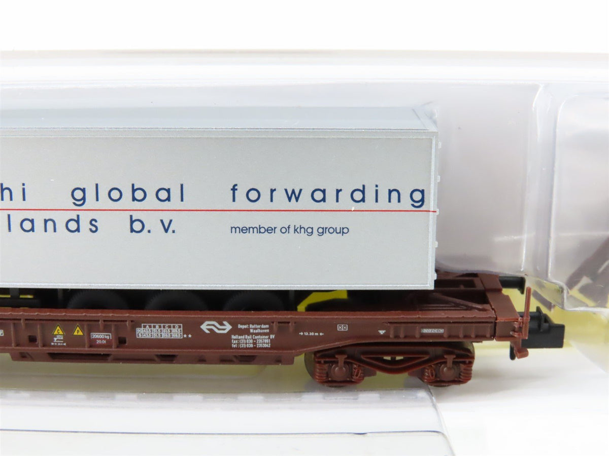 N Scale Trix 15622 NS Dutch Railways Flat Wagon #154-8 w/Container Load