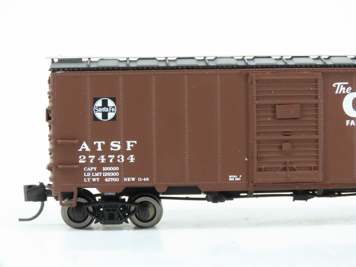 N Scale InterMountain ATSF Santa Fe Chief 40&#39; Single Door Box Car #274734