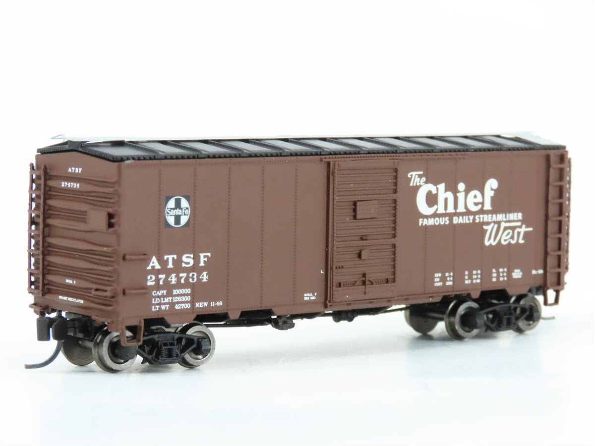 N Scale InterMountain ATSF Santa Fe Chief 40&#39; Single Door Box Car #274734