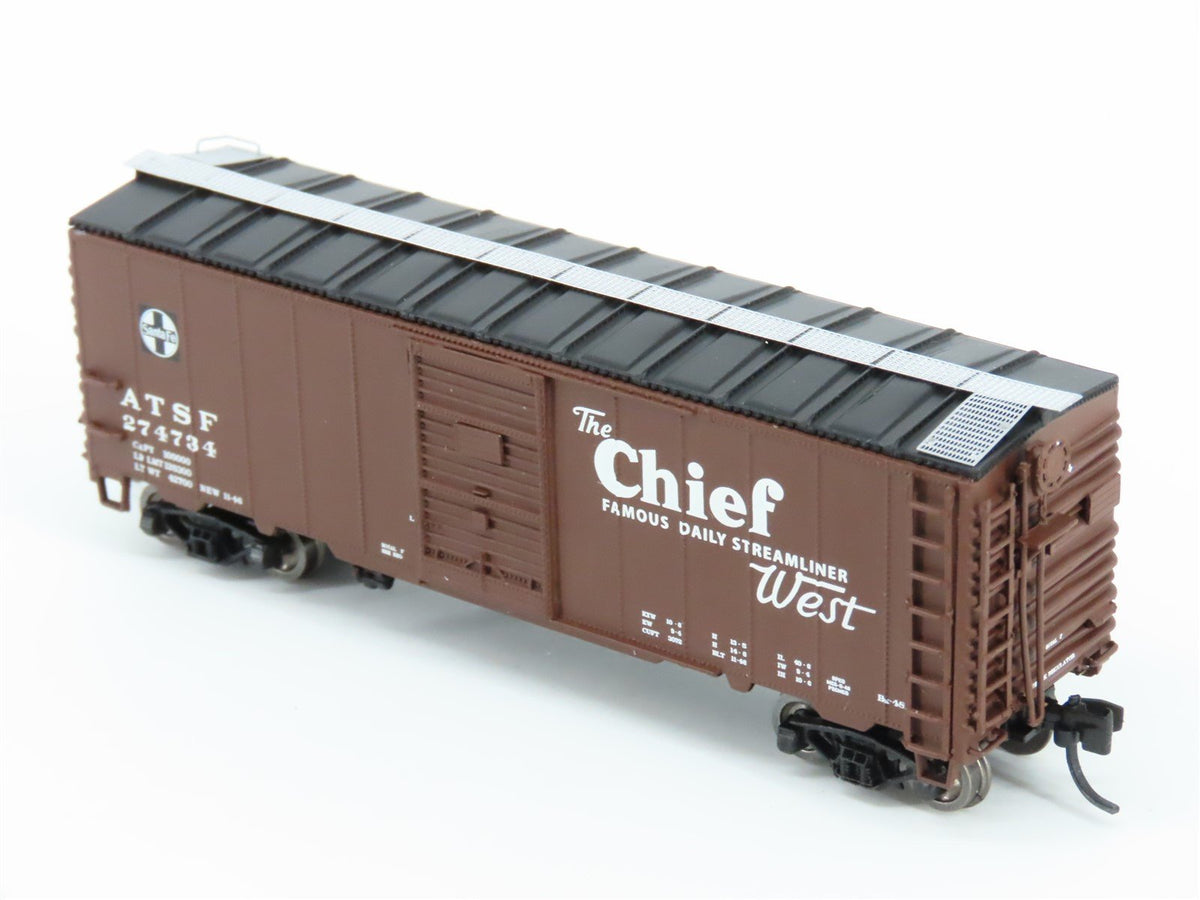 N Scale InterMountain ATSF Santa Fe Chief 40&#39; Single Door Box Car #274734