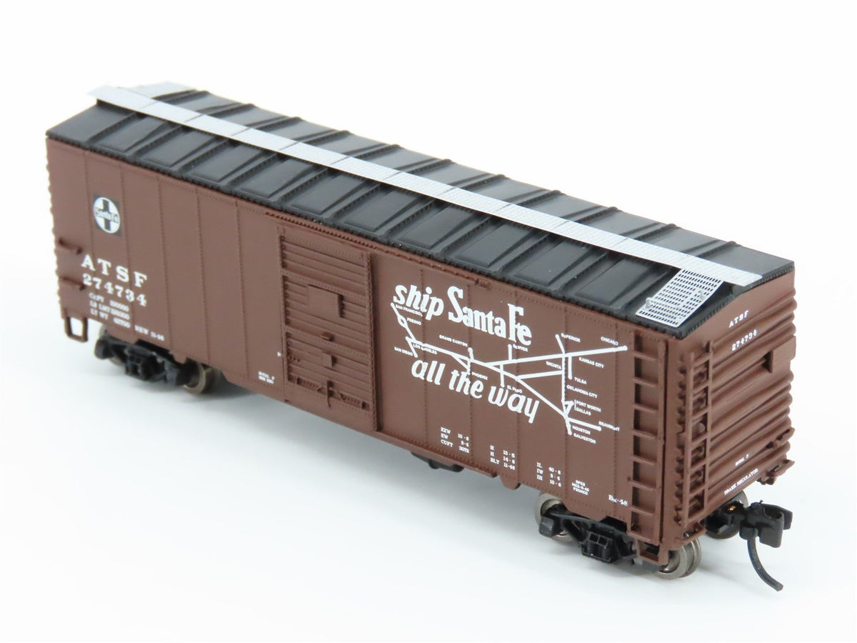 N Scale InterMountain ATSF Santa Fe Chief 40&#39; Single Door Box Car #274734
