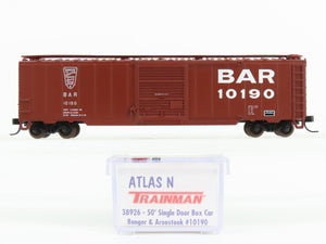 N Scale Atlas Trainman 38926 BAR Bangor & Aroostook 50' Box Car #10190