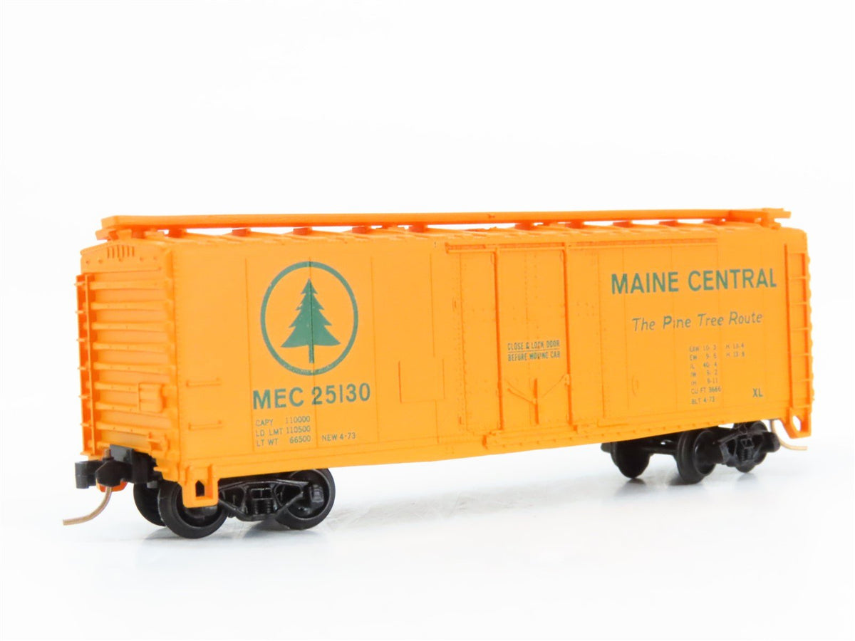 N Scale Atlas 3307 MEC &quot;Pine Tree Route&quot; 40&#39; Single Plug Door Box Car #25130