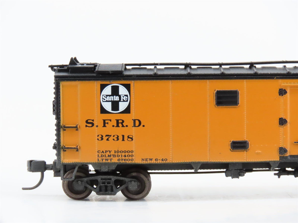 N Scale Athearn 11476 SFRD Santa Fe El Capitan 50&#39; Reefer #37318 - Weathered