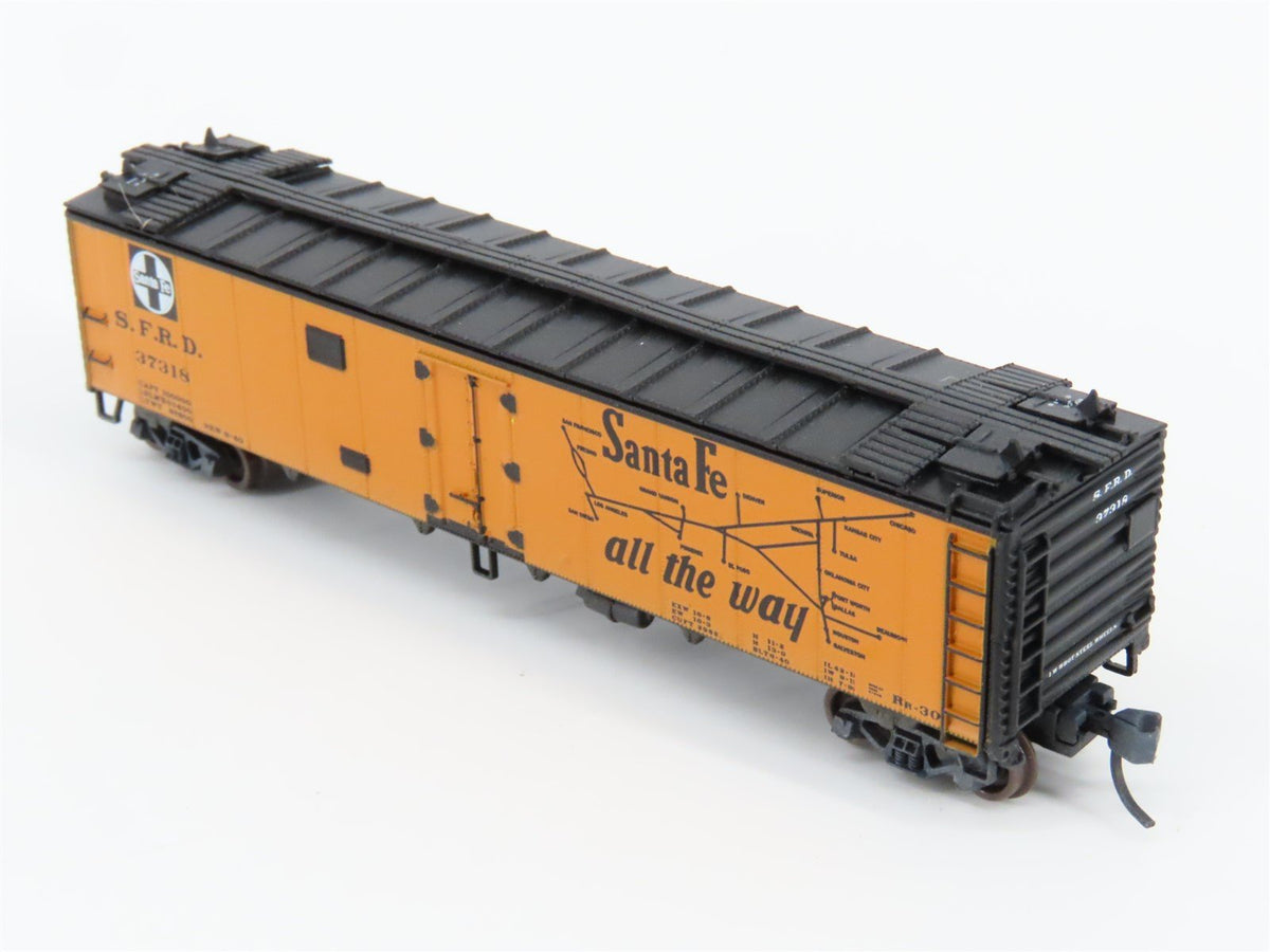 N Scale Athearn 11476 SFRD Santa Fe El Capitan 50&#39; Reefer #37318 - Weathered