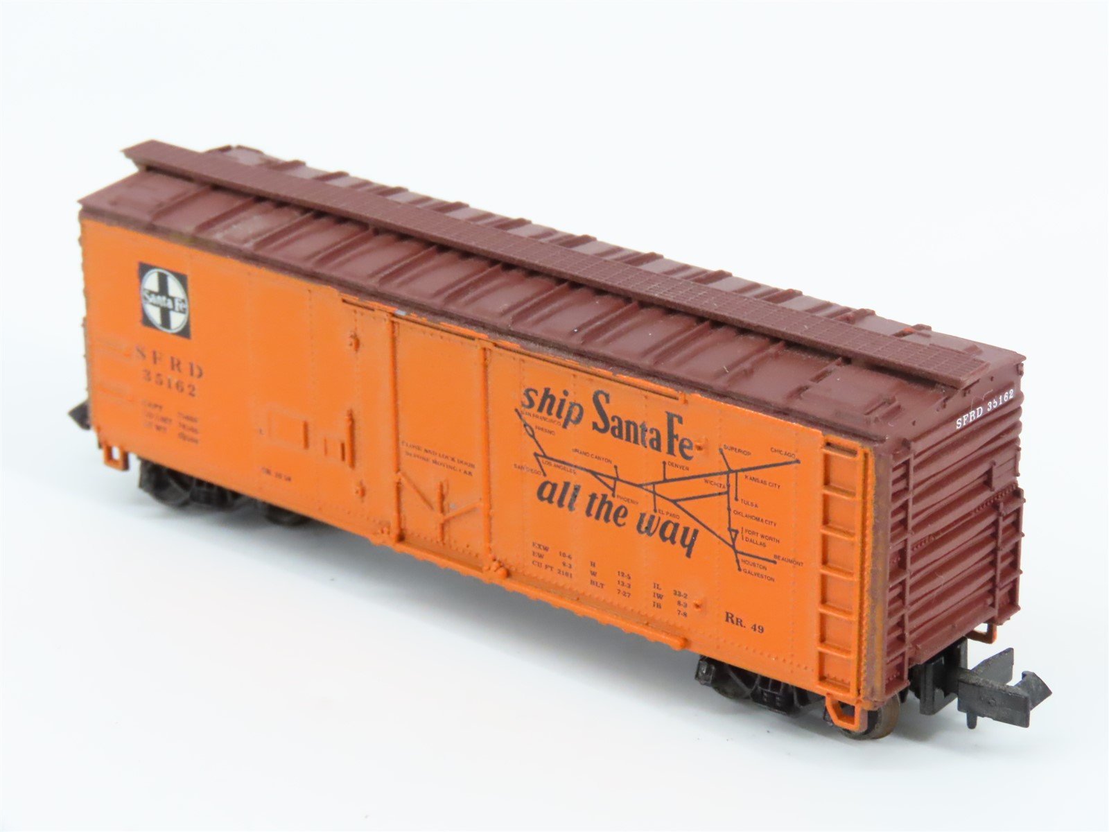 N Scale Con-Cor 001-008850 SFRD Santa Fe Scout 40' Reefer #35162