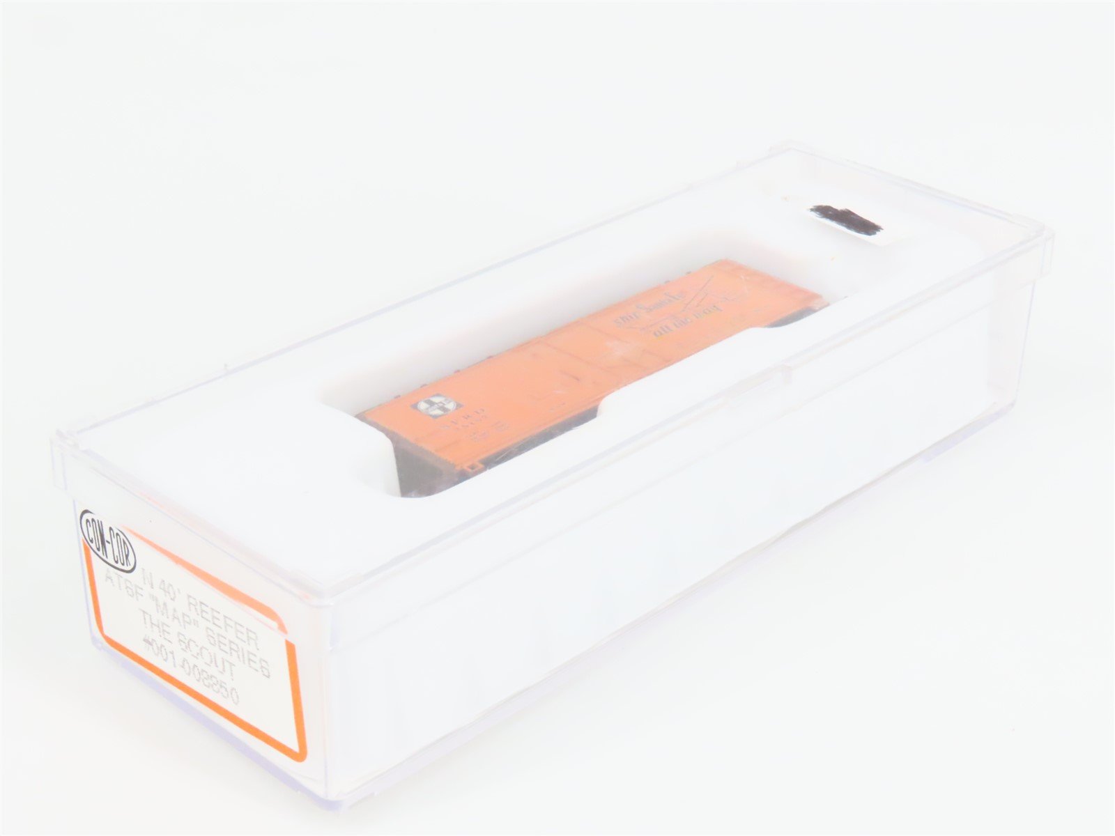 N Scale Con-Cor 001-008850 SFRD Santa Fe Scout 40' Reefer #35162