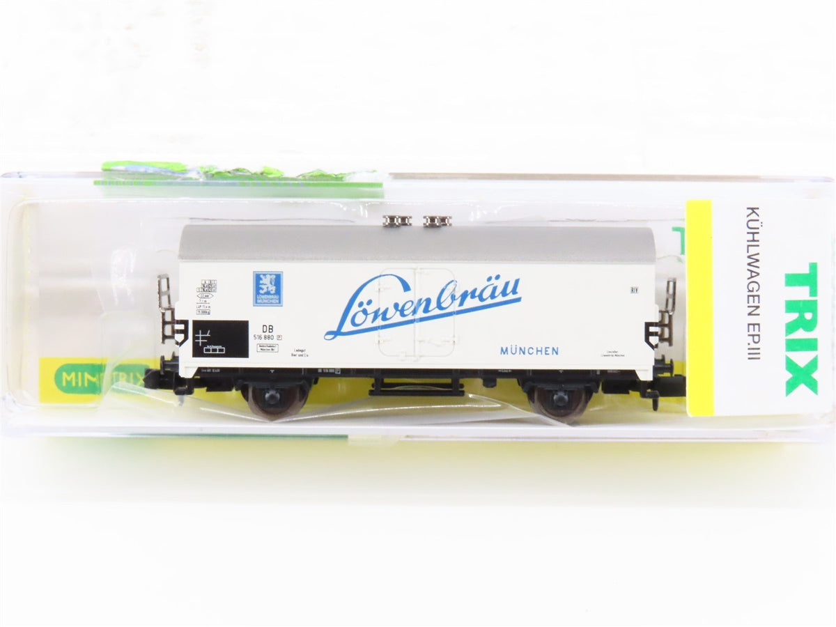 N Scale Trix 15194-07 DB Deutsche Bahn Lowenbrau Covered Wagon #516880