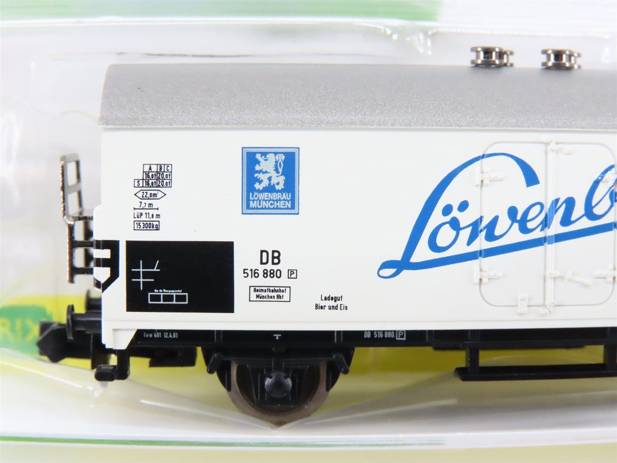 N Scale Trix 15194-07 DB Deutsche Bahn Lowenbrau Covered Wagon #516880