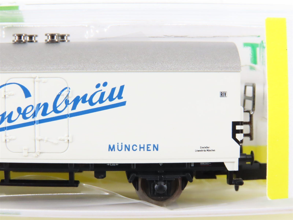 N Scale Trix 15194-07 DB Deutsche Bahn Lowenbrau Covered Wagon #516880