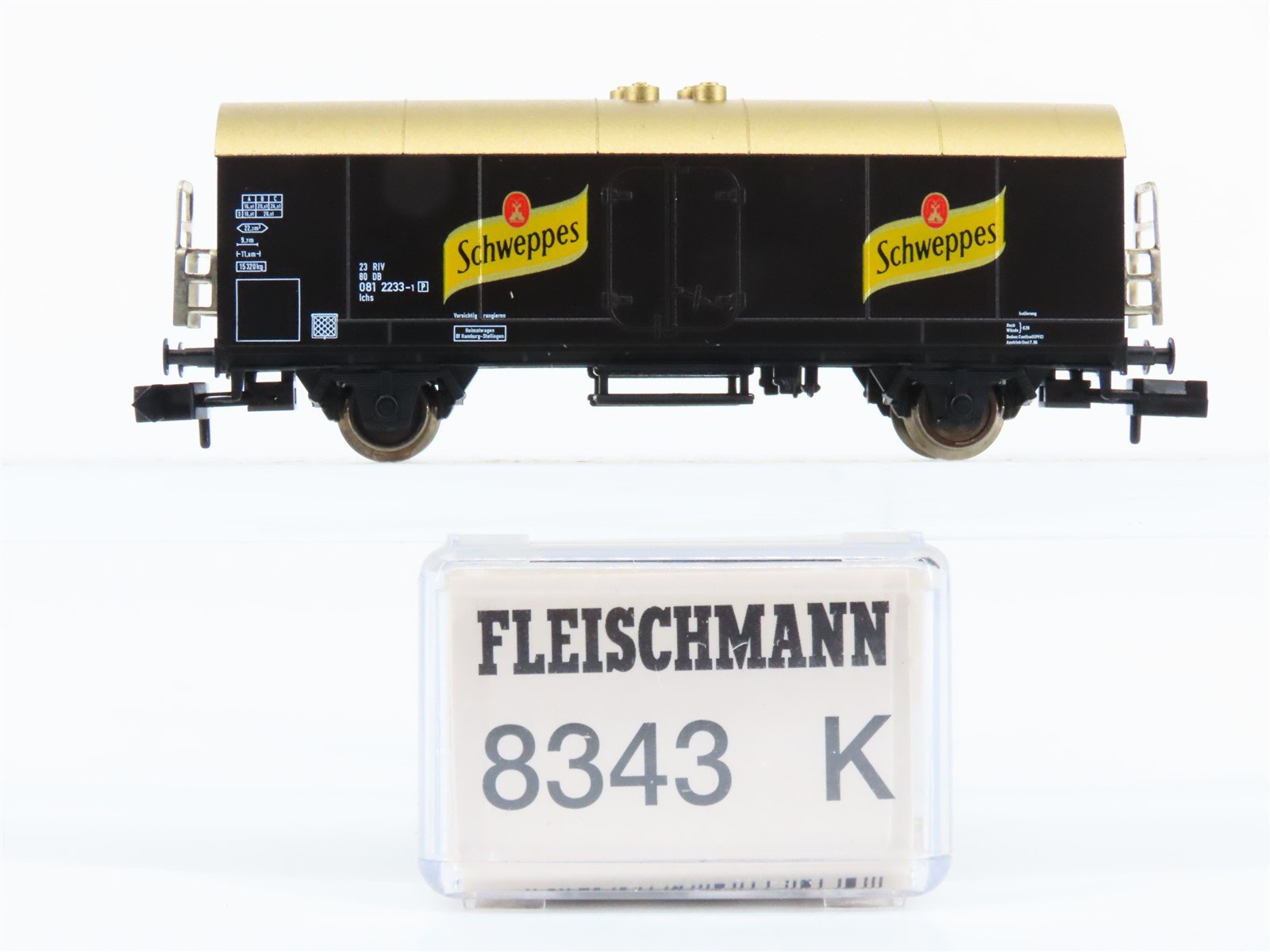 N Scale Fleischmann 8343K Schweppes Refrigerated Beer Wagon