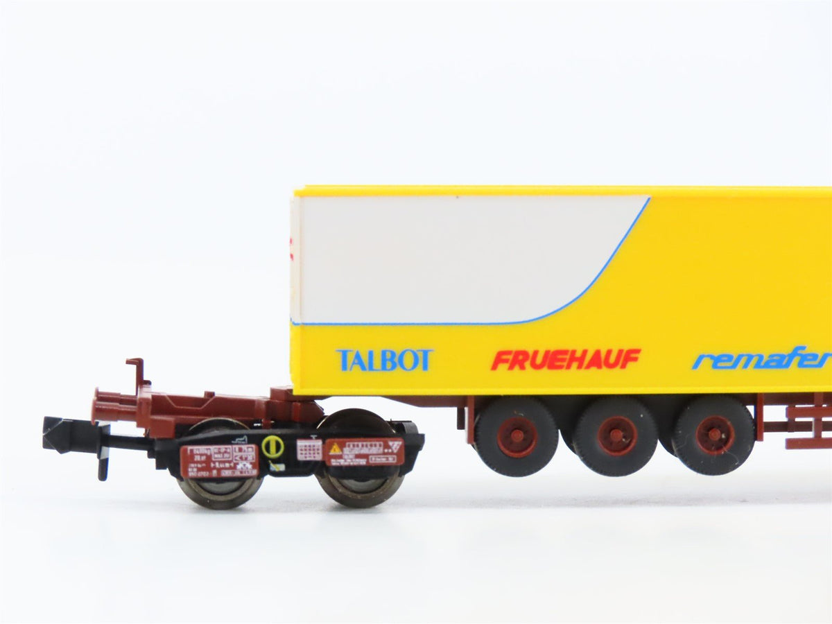 N Scale Trix 15200 Kombirail Fruehauf Trailer &amp; Flatcar 2-Piece Set