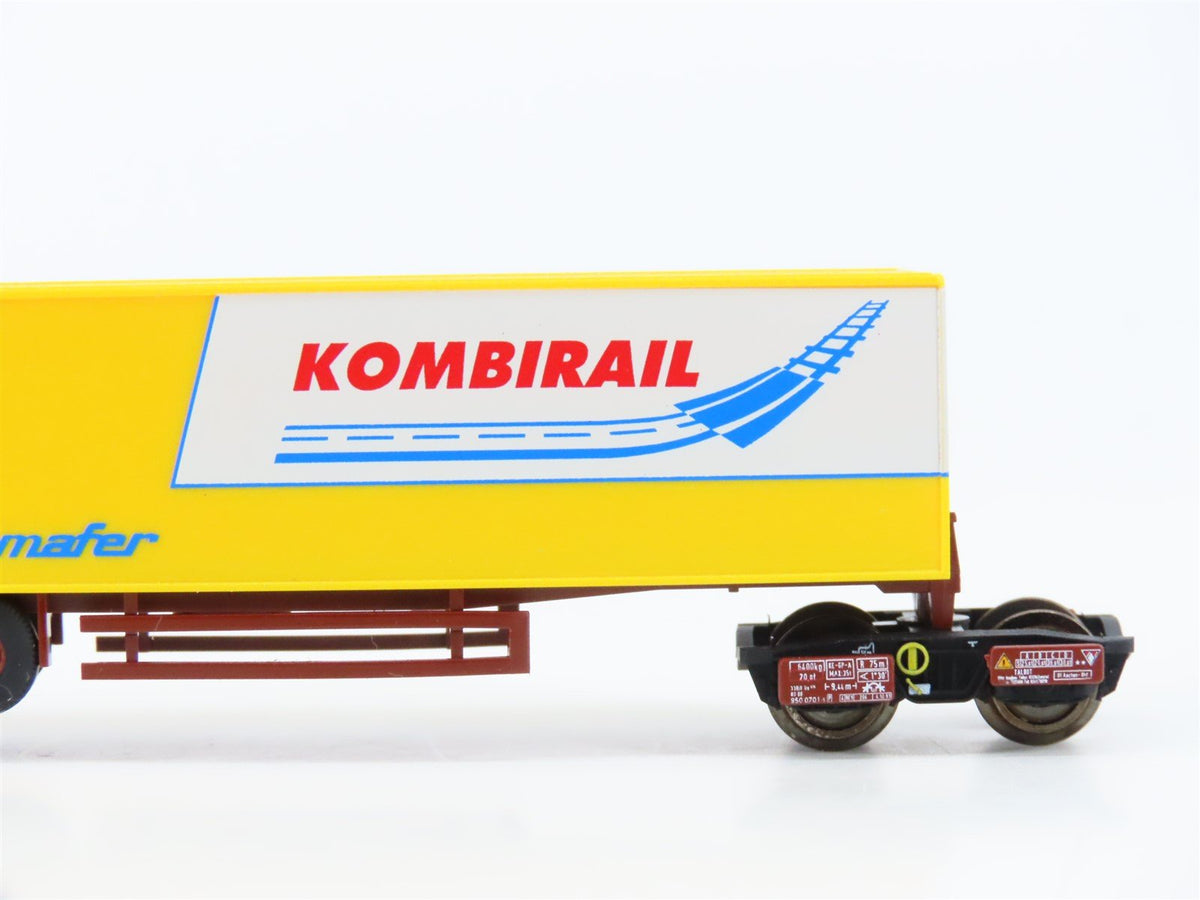N Scale Trix 15200 Kombirail Fruehauf Trailer &amp; Flatcar 2-Piece Set