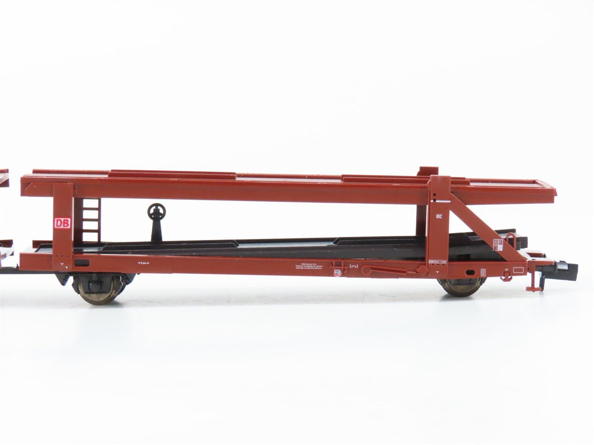 N Scale Trix 15207 RIV DB Railway Double-Deck Autocarrier 2-Pack w/Cars