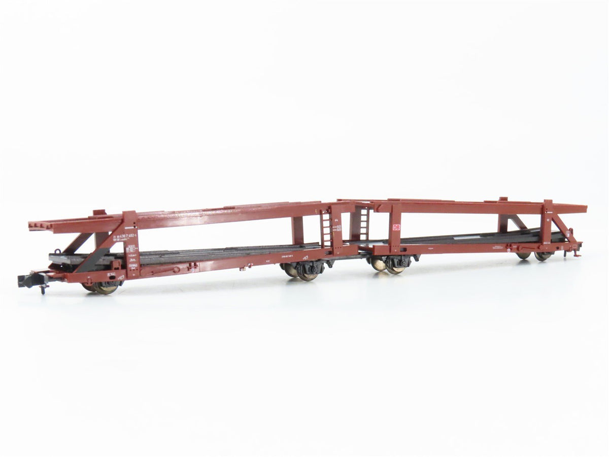 N Scale Trix 15207 RIV DB Railway Double-Deck Autocarrier 2-Pack w/Cars