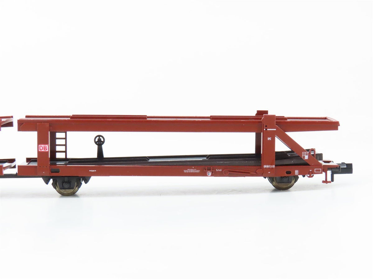 N Scale Trix 15207 RIV DB Railway Double-Deck Autocarrier 2-Pack w/Cars