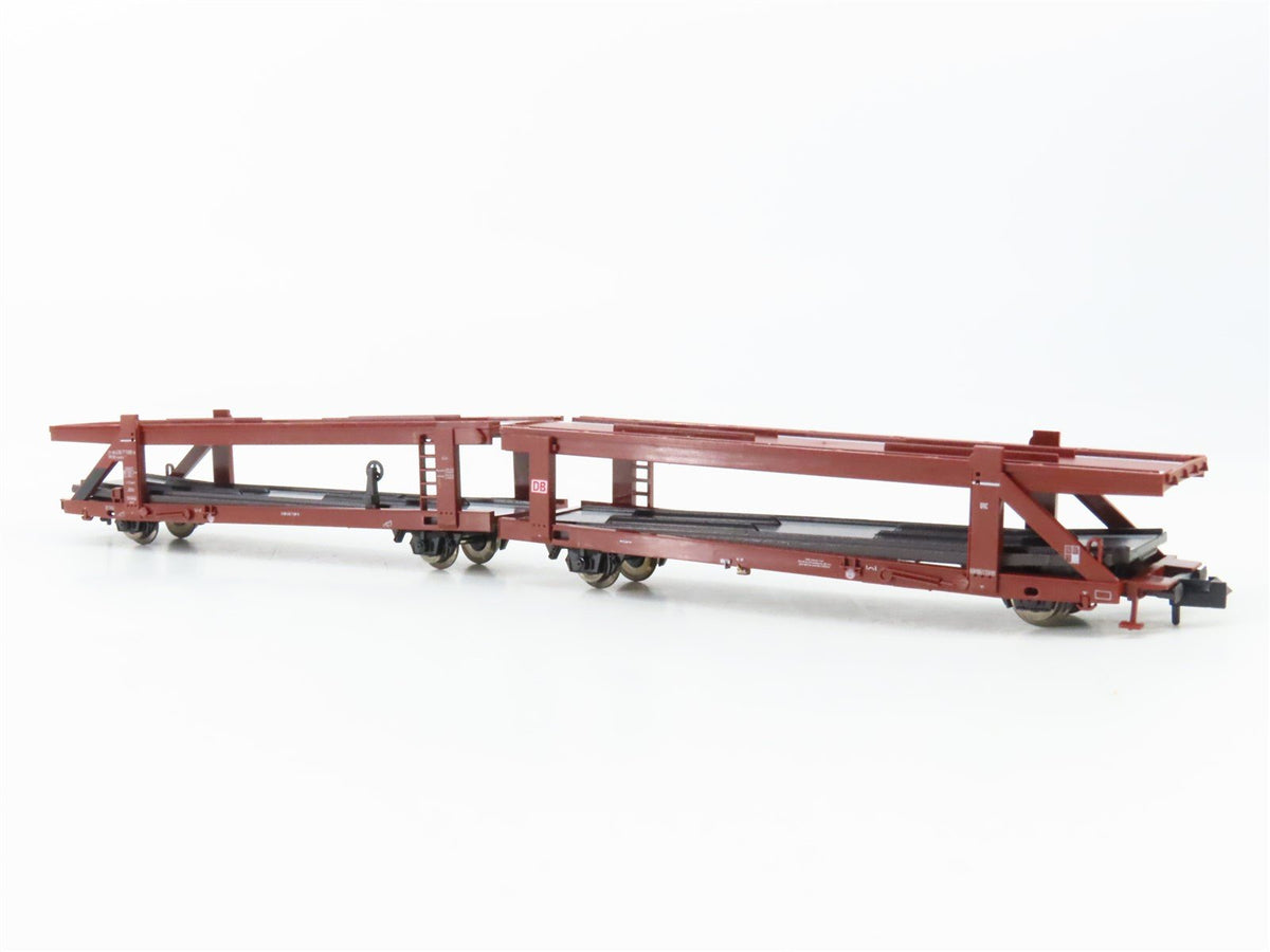 N Scale Trix 15207 RIV DB Railway Double-Deck Autocarrier 2-Pack w/Cars