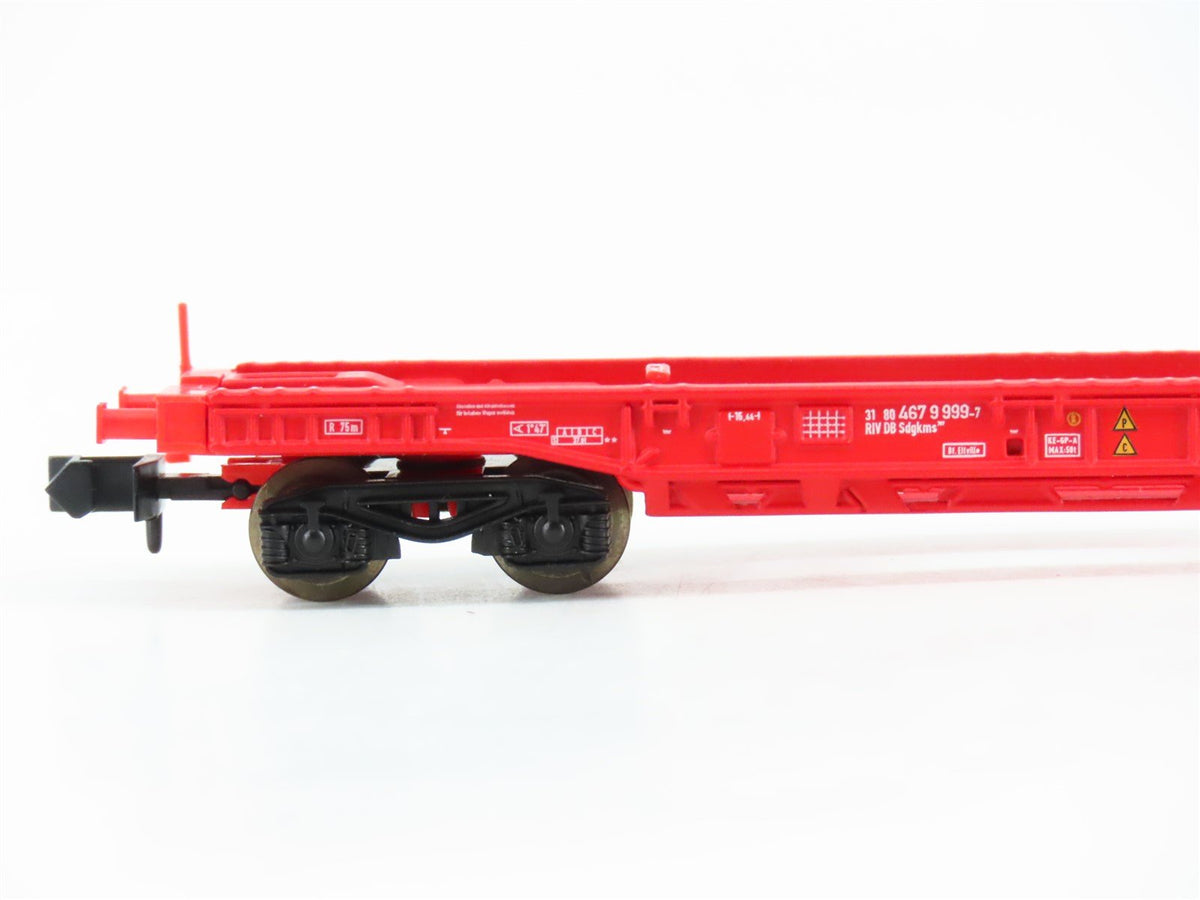 N Scale Trix 15043 DB Deutsche Bahn Flatcar 4-Pack w/Containers &amp; Trailers