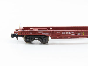 N Scale Trix 15043 DB Deutsche Bahn Flatcar 4-Pack w/Containers & Trailers
