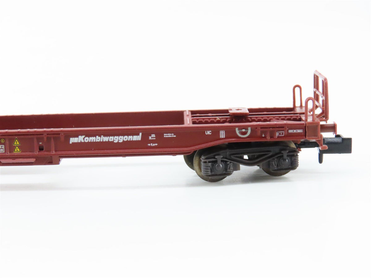 N Scale Trix 15043 DB Deutsche Bahn Flatcar 4-Pack w/Containers &amp; Trailers