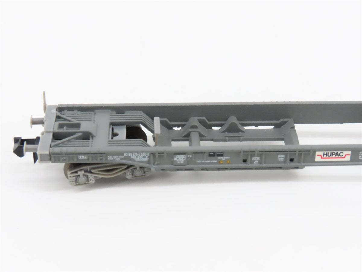 N Scale Trix 15045 SBB-CFF Railway Flatcar 3-Pack w/Containers &amp; Trailers