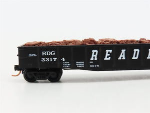 N Scale Micro-Trains MTL 10500150 RDG Reading 50' Gondola #3317 w/Scrap Load