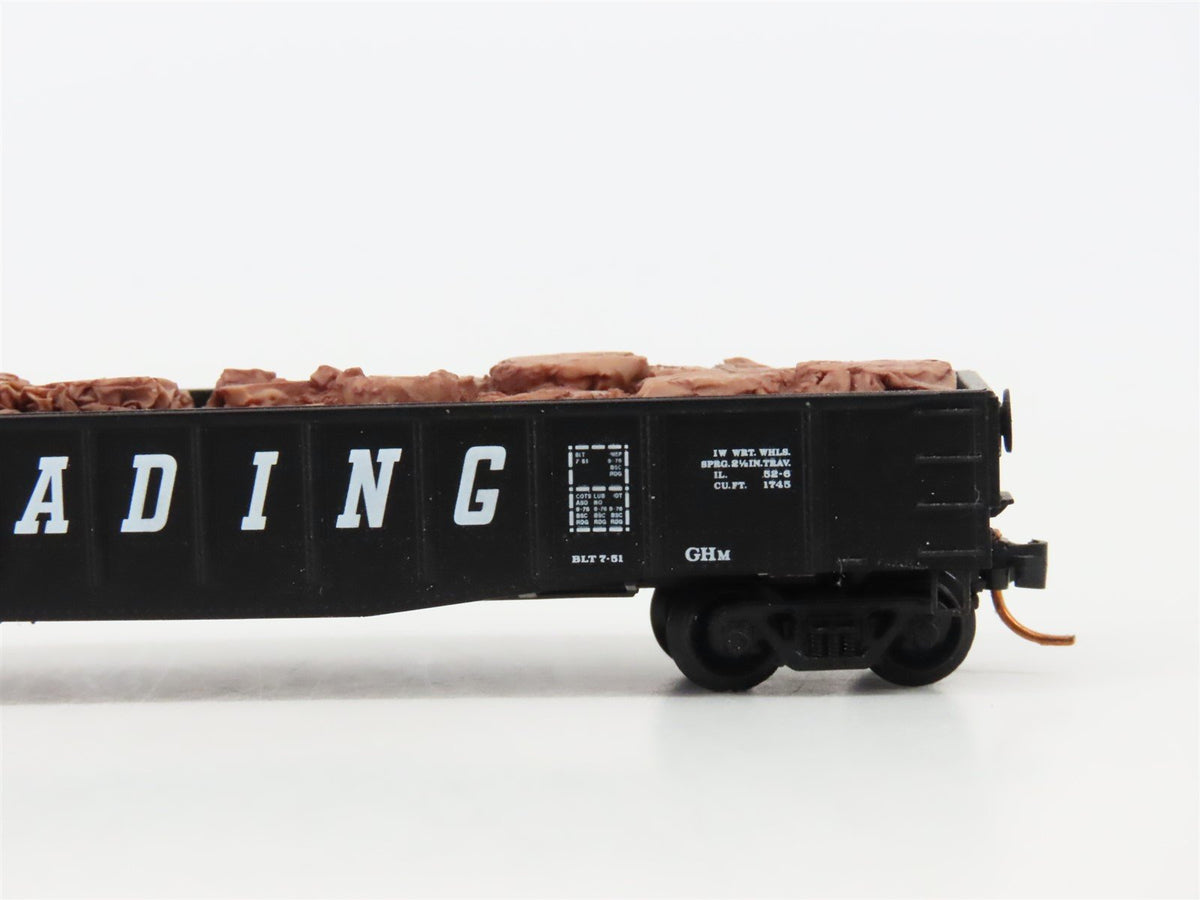 N Scale Micro-Trains MTL 10500150 RDG Reading 50&#39; Gondola #3317 w/Scrap Load