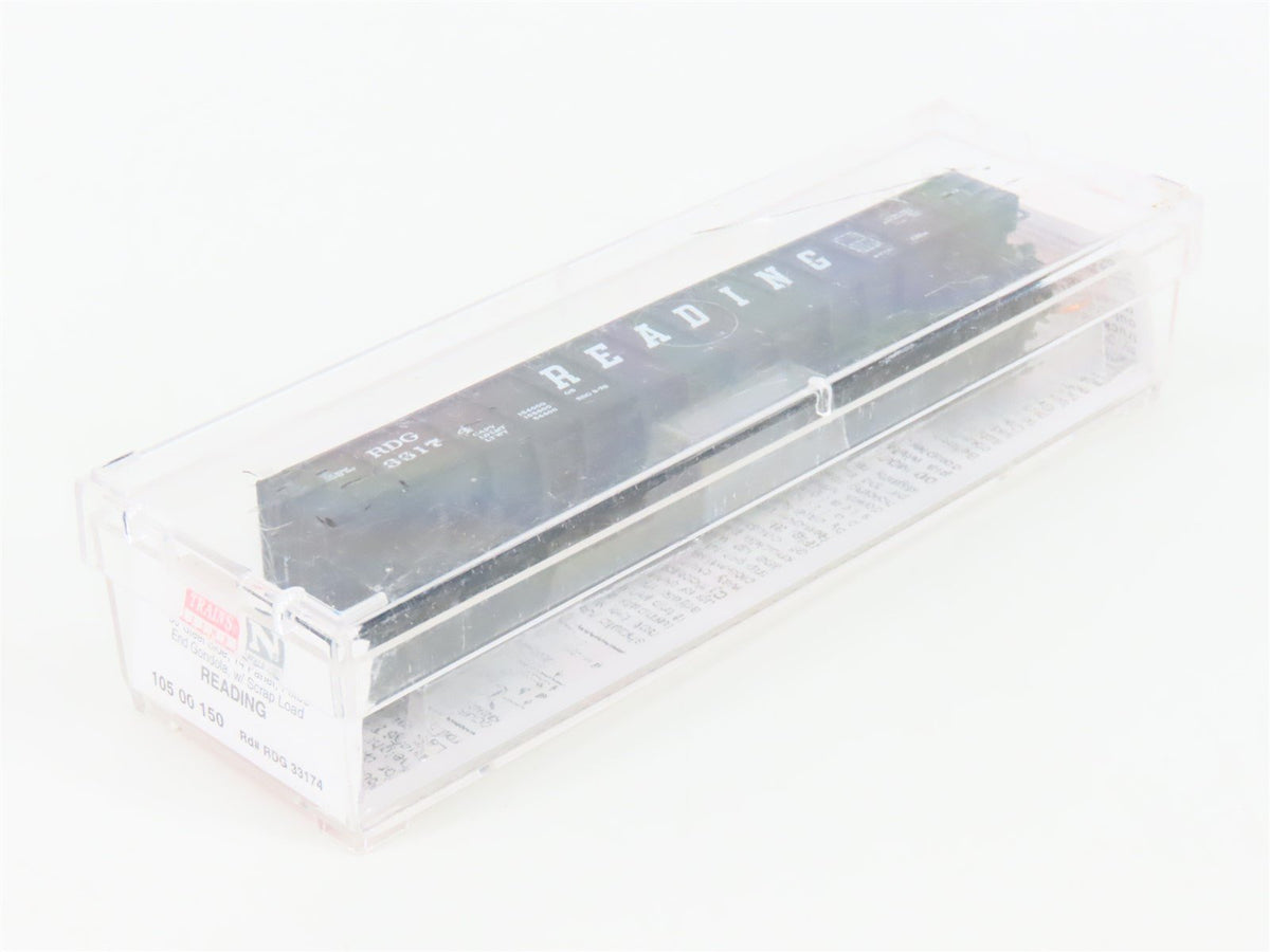 N Scale Micro-Trains MTL 10500150 RDG Reading 50&#39; Gondola #3317 w/Scrap Load