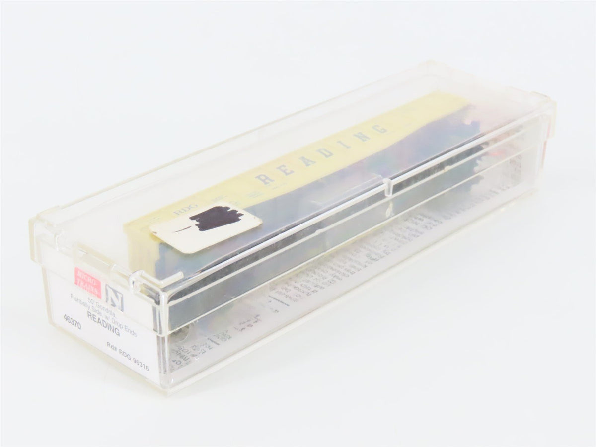 N Scale Micro-Trains MTL 46370 RDG Reading 50&#39; Drop End Gondola #96316