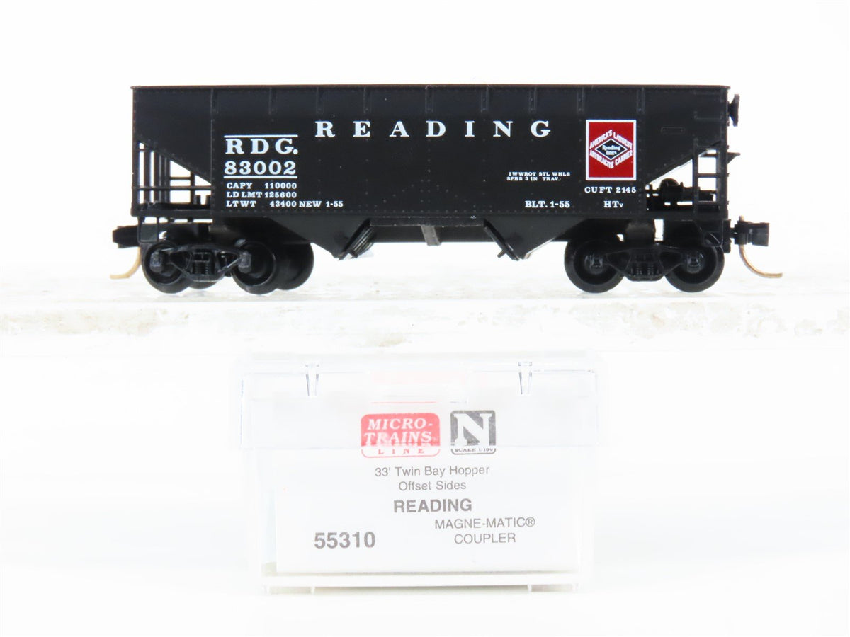 N Scale Micro-Trains MTL 55310 RDG Reading 33&#39; Twin Bay Hopper #83002