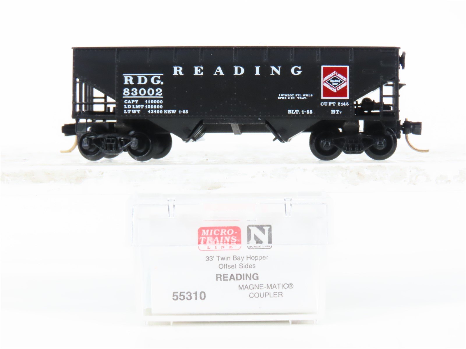 N Scale Micro-Trains MTL 55310 RDG Reading 33' Twin Bay Hopper #83002