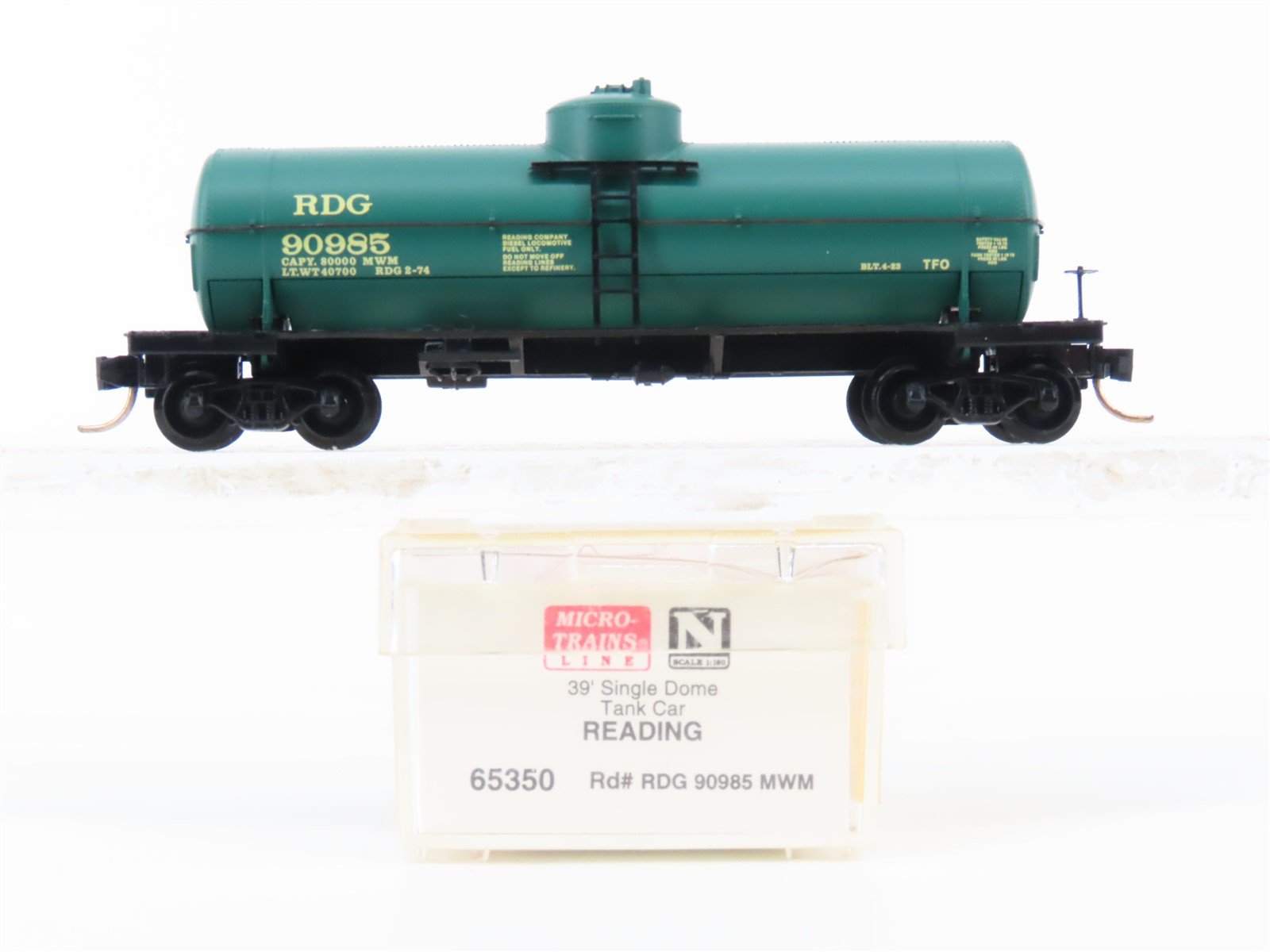 N Scale Micro-Trains MTL 65350 RDG Reading 39' Single Dome Tankcar #90985