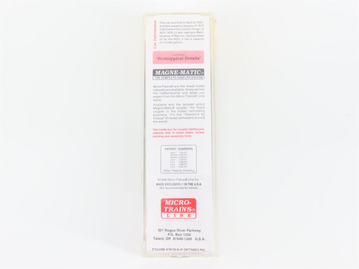 N Scale Micro-Trains MTL 65350 RDG Reading 39&#39; Single Dome Tankcar #90985