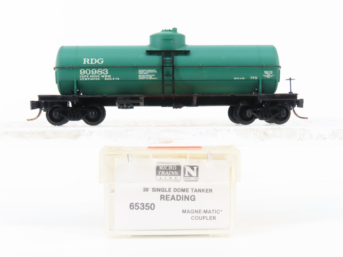 N Scale Micro-Trains MTL 65350 RDG Reading 39&#39; Single Dome Tankcar #90985