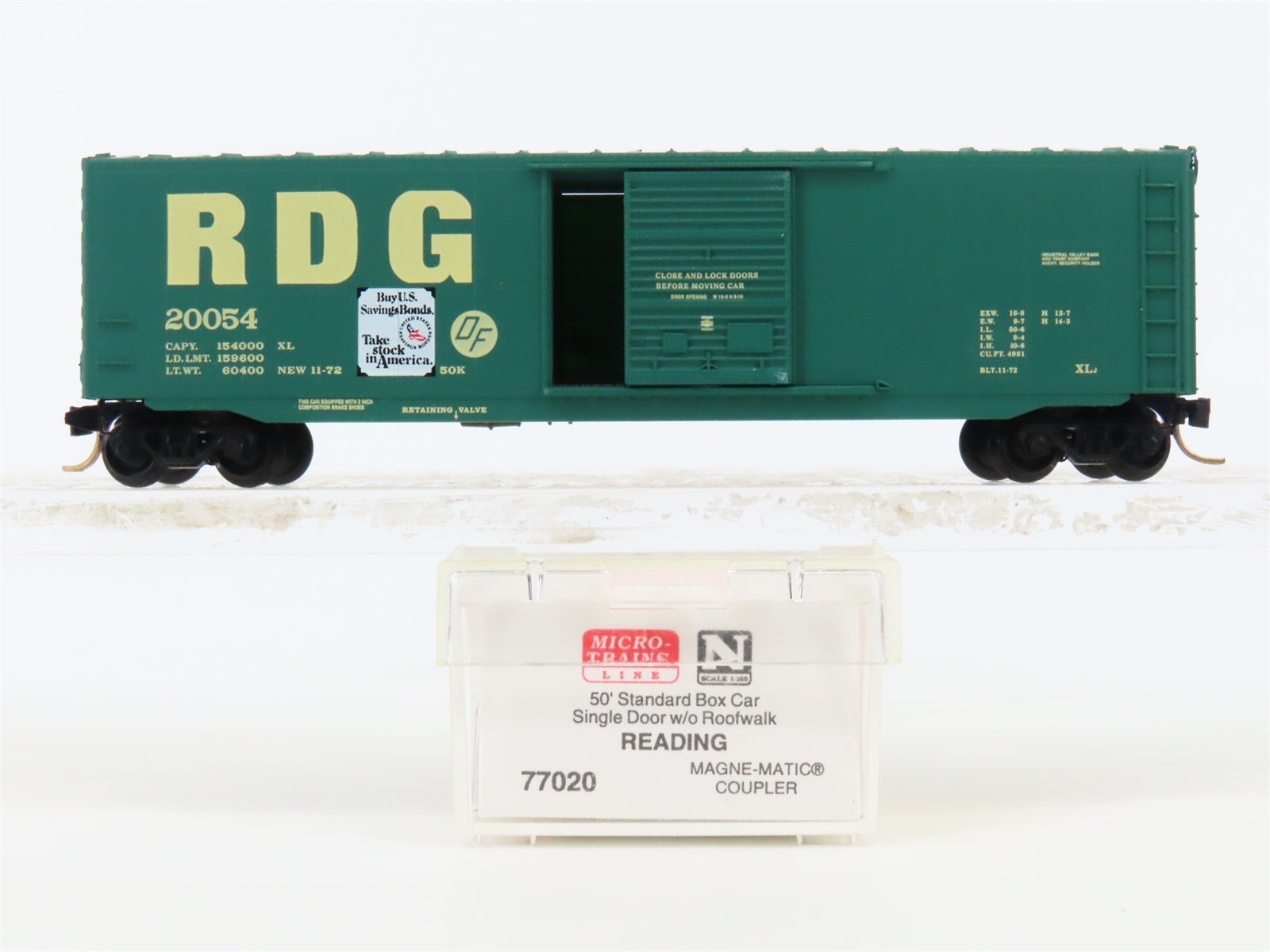 N Scale Micro-Trains MTL 77020 RDG Reading 50' Standard Boxcar #20054