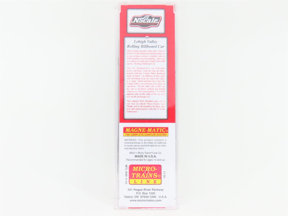 N Micro-Trains MTL NSE 11-01 LV Mainline of Lehigh Valley 40&#39; Standard Boxcar