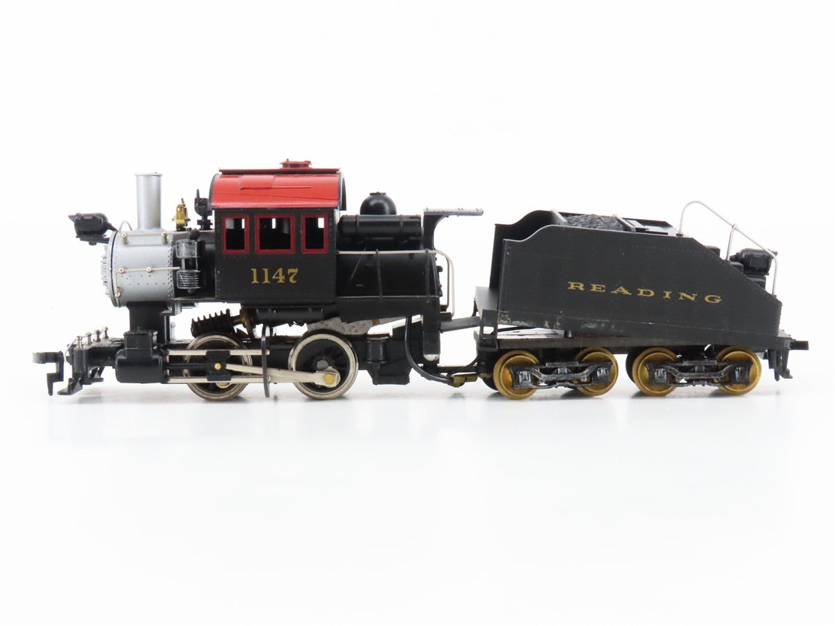 HO Scale Mantua RDG Reading 0-4-0 Camelback Steam Locomotive #1147 w/ Tender