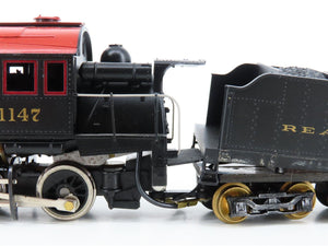 HO Scale Mantua RDG Reading 0-4-0 Camelback Steam Locomotive #1147 w/ Tender