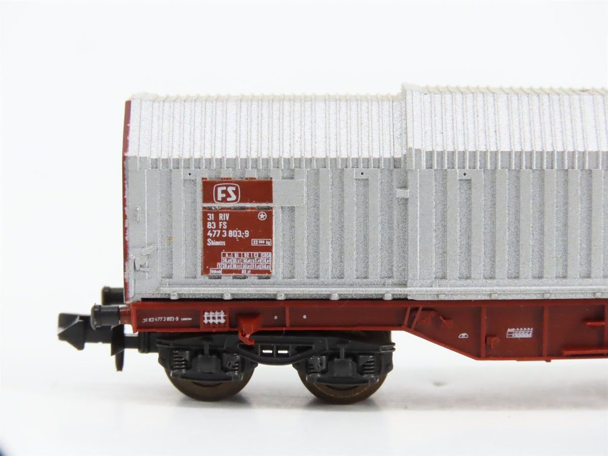 N Scale Roco 02375F FS Ferrovie dello Stato Telescopic Roof Wagon