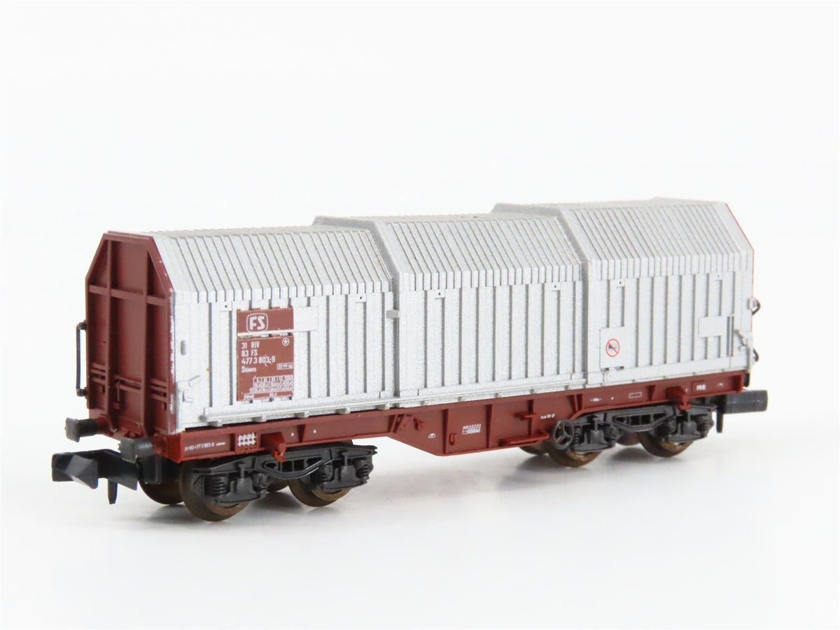 N Scale Roco 02375F FS Ferrovie dello Stato Telescopic Roof Wagon