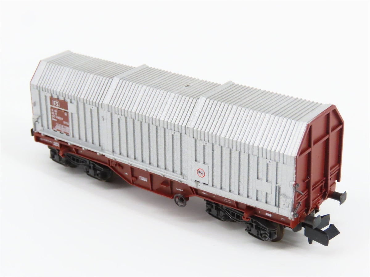N Scale Roco 02375F FS Ferrovie dello Stato Telescopic Roof Wagon