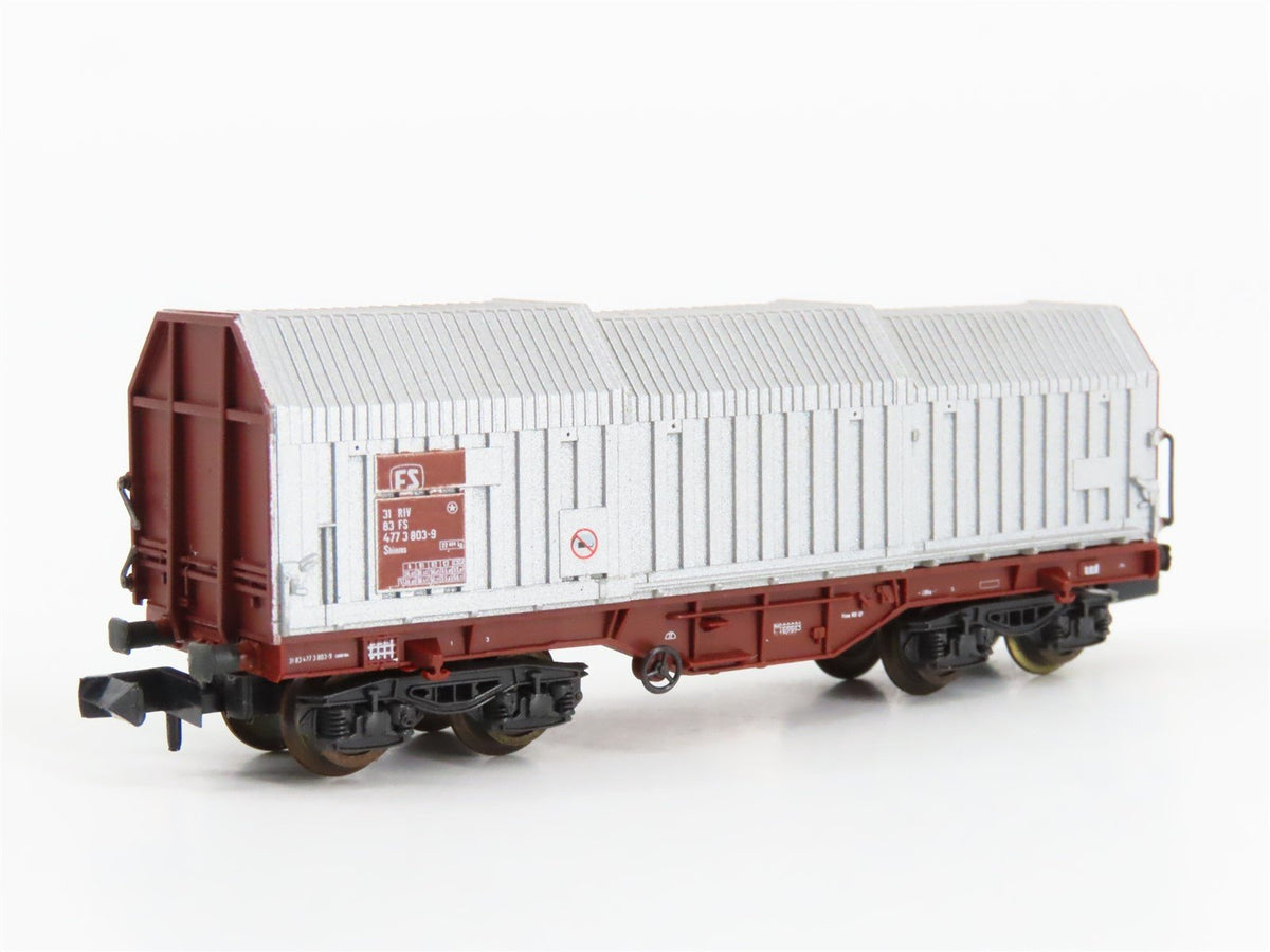 N Scale Roco 02375F FS Ferrovie dello Stato Telescopic Roof Wagon