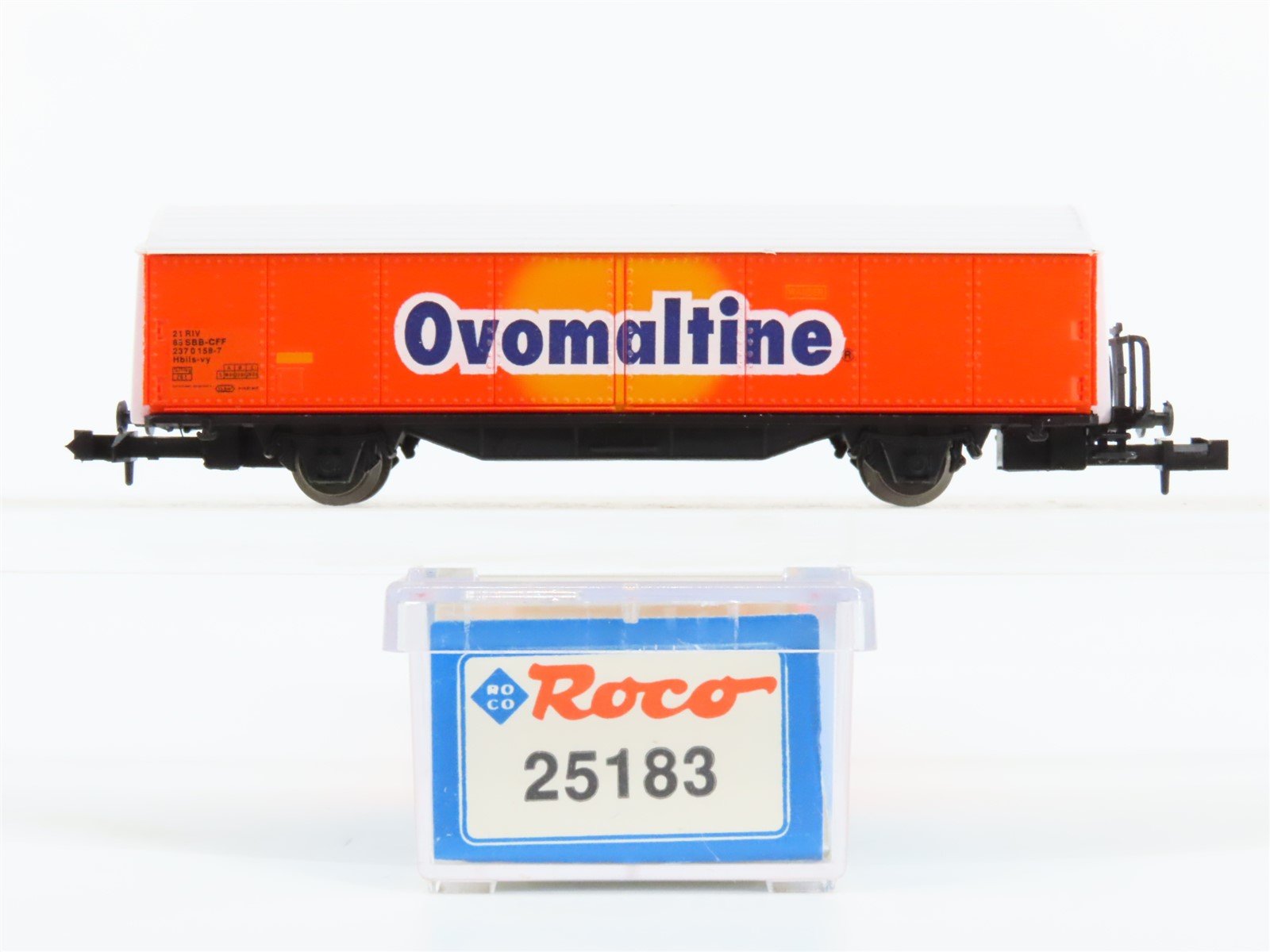 N Scale Roco 25183 SBB-CFF Ovomaltine Sliding Wall Wagon