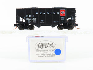 N Scale Atlas 41123 RDG Reading 55-Ton 2-Bay Fishbelly Hopper #80335 w/Coal Load