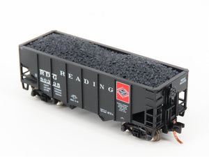 N Scale Atlas 41123 RDG Reading 55-Ton 2-Bay Fishbelly Hopper #80335 w/Coal Load