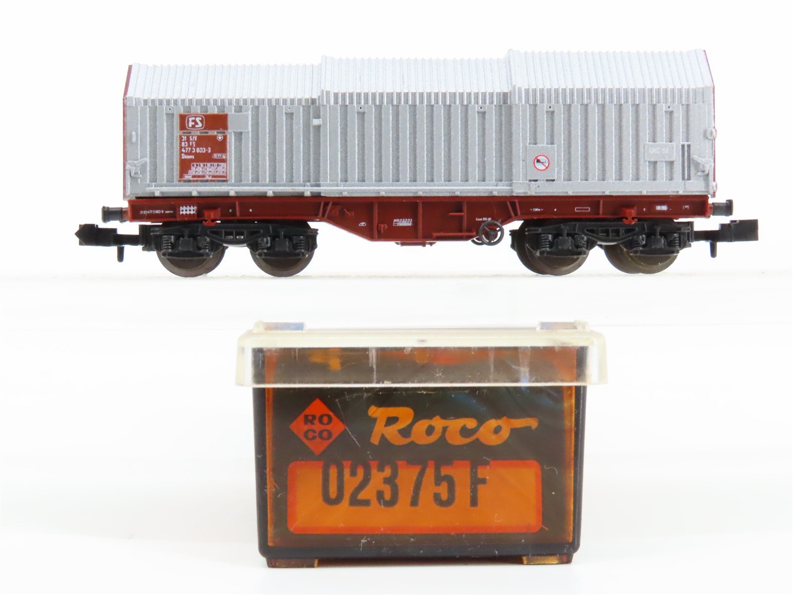 N Scale Roco 02375F FS Ferrovie dello Stato Telescopic Roof Wagon