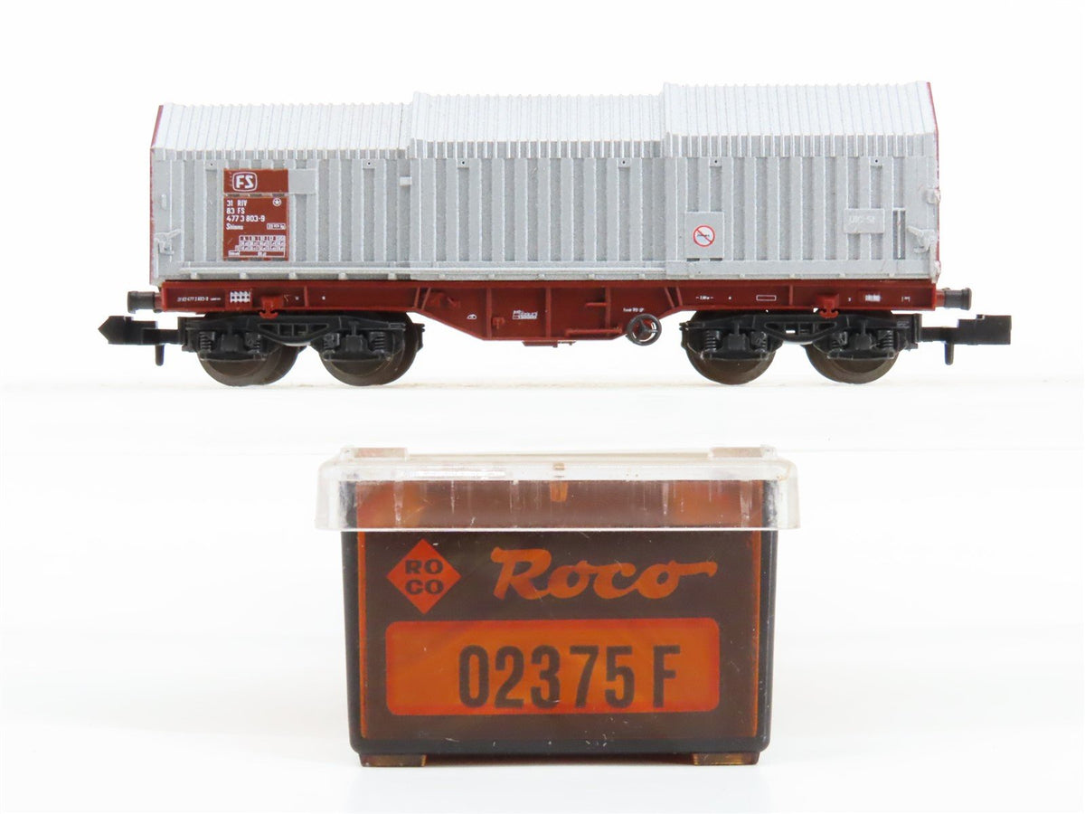 N Scale Roco 02375F FS Ferrovie dello Stato Telescopic Roof Wagon