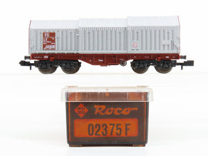 N Scale Roco 02375F FS Ferrovie dello Stato Telescopic Roof Wagon